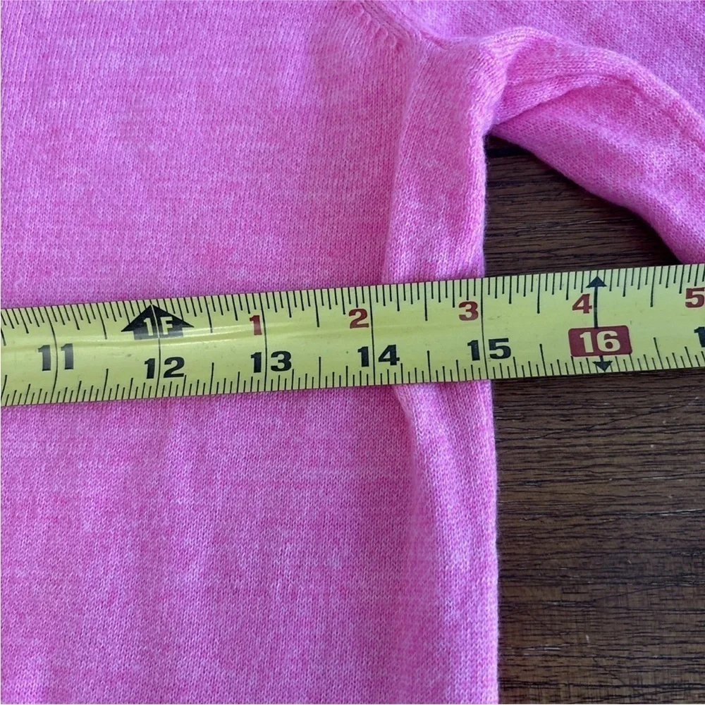 J. Crew Women's Hot Pink Merino Wool Crewneck Thin Knit Long Sleeve Size XS